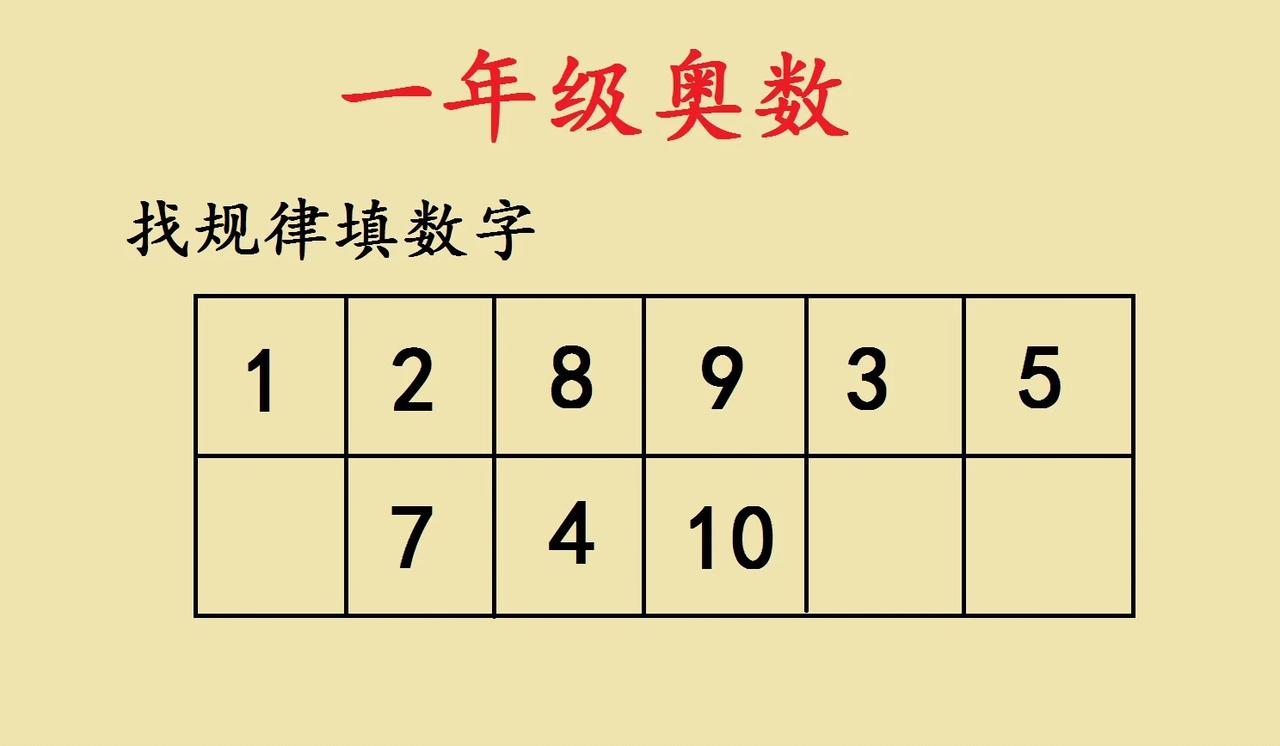 这是一道一年级找规律
