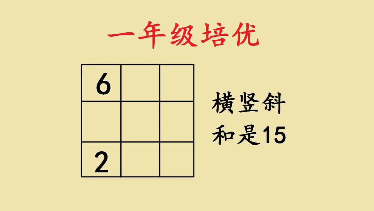 这是一道一年级的九宫