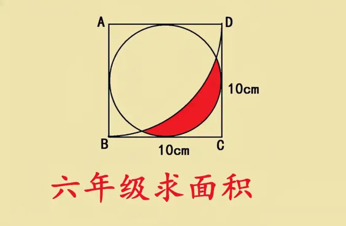 六年级求面积，这道题