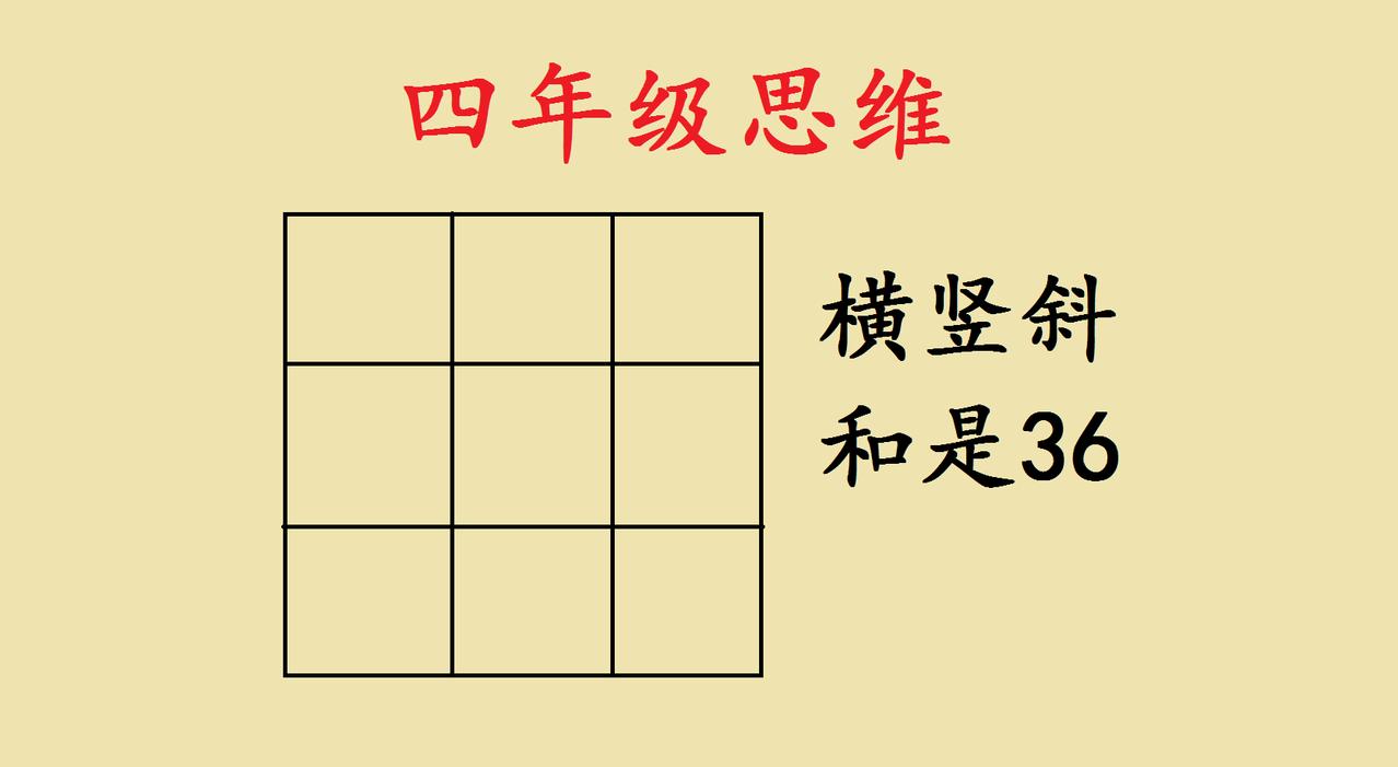 一道四年级思维训练题