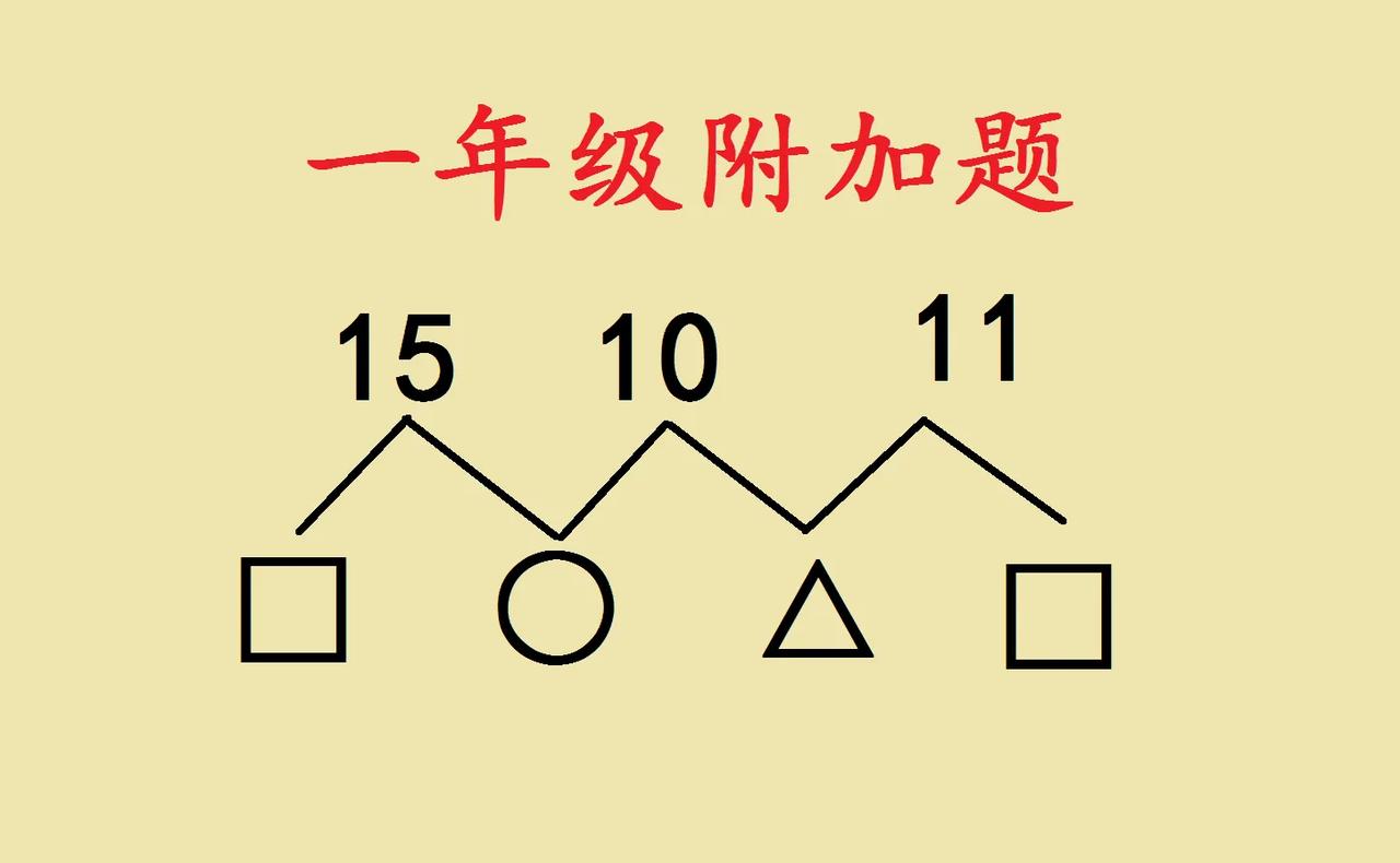 一道一年级考试附加题