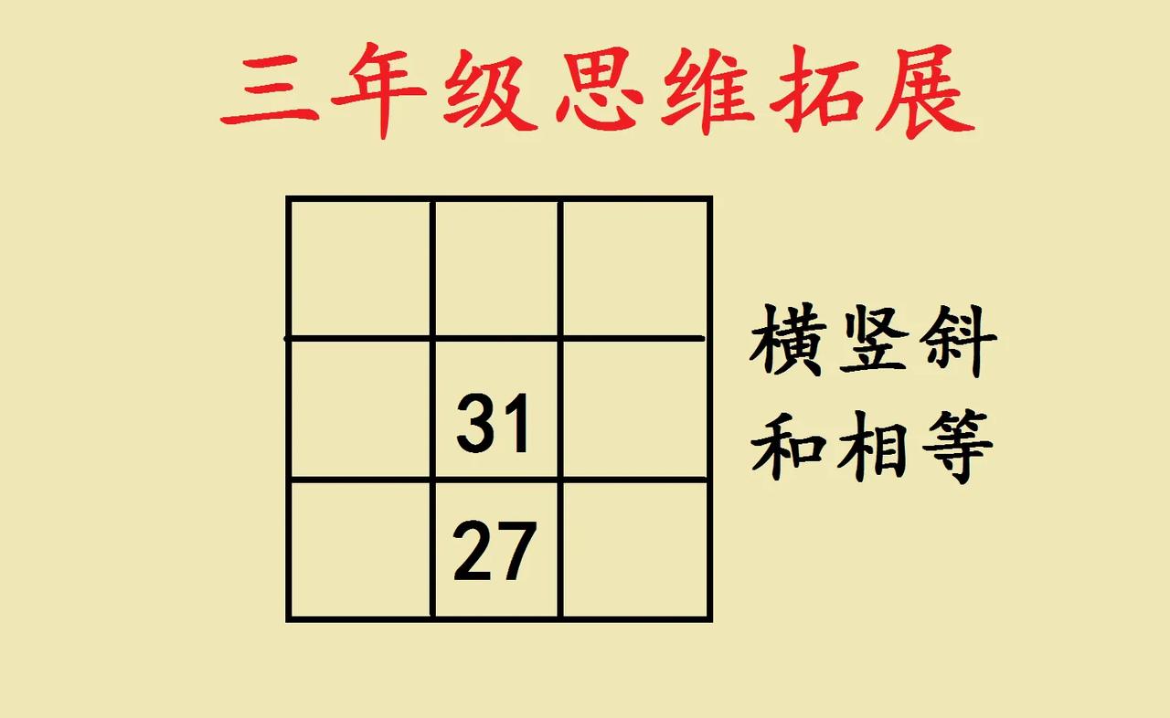 一道小学三年级思维训