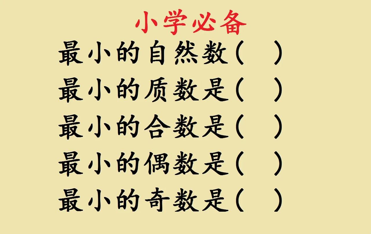 小学数学必备知识点，