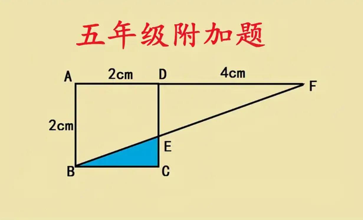 一道五年级数学附加题